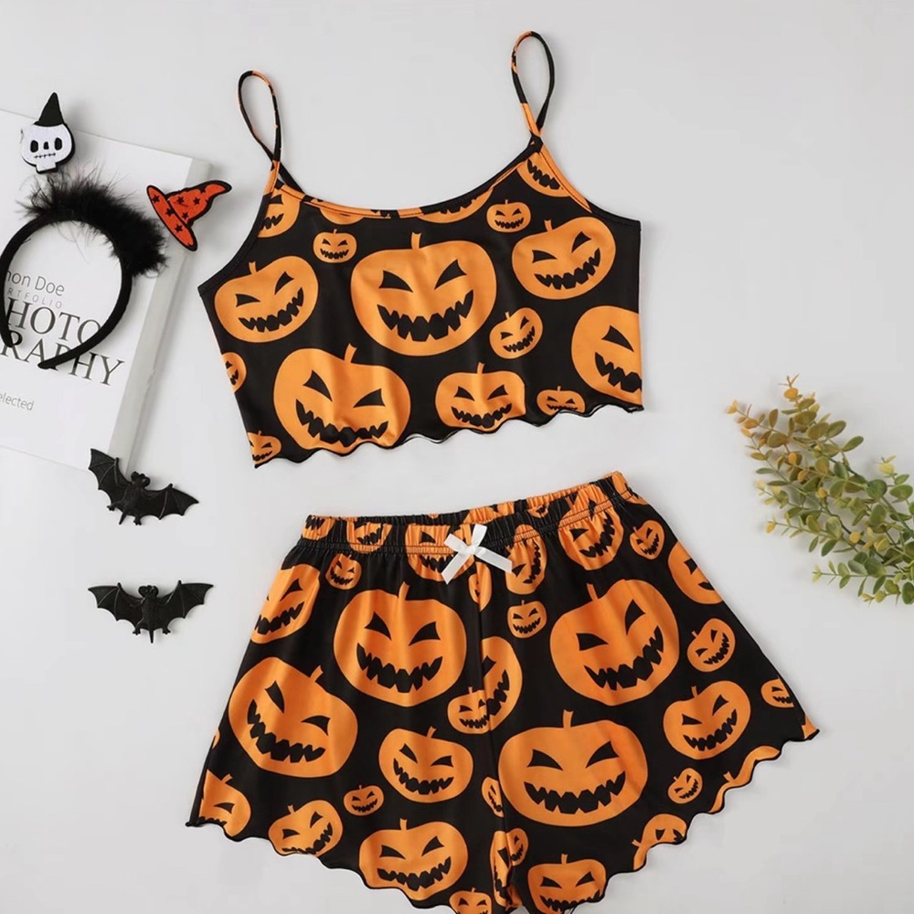 Women PJS Set Cami Sleepwear Rayon Lingerie VNeck with Shorts Loungewear